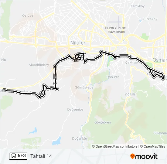 6F3 Bus Line Map