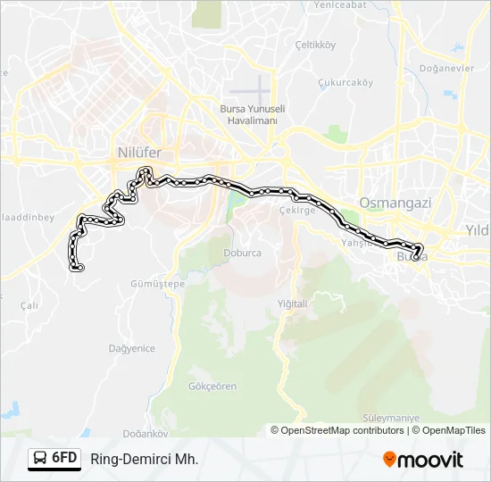 6FD Bus Line Map