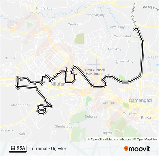 95A Bus Line Map
