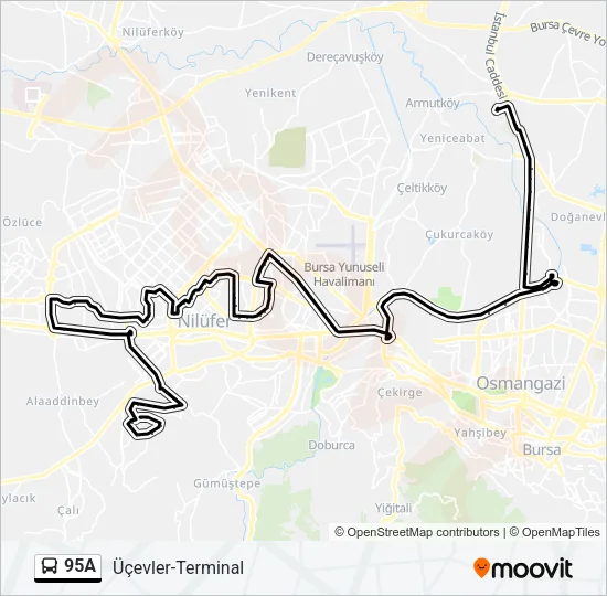 95A Bus Line Map