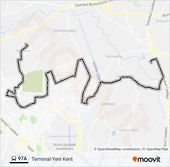 97A Bus Line Map