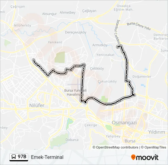 97B Bus Line Map