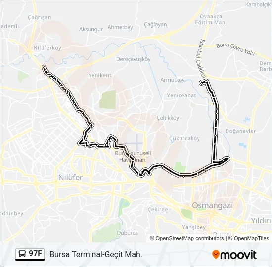 97F Bus Line Map