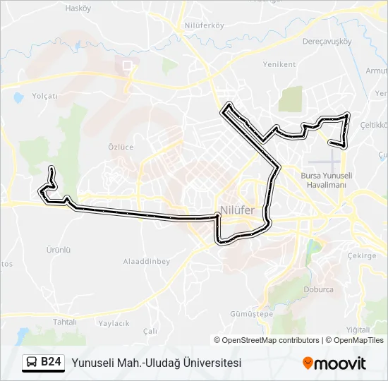 B24 Bus Line Map