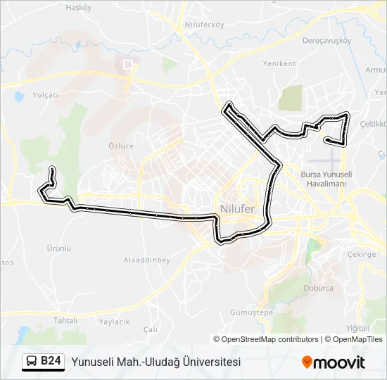 B24 Bus Line Map