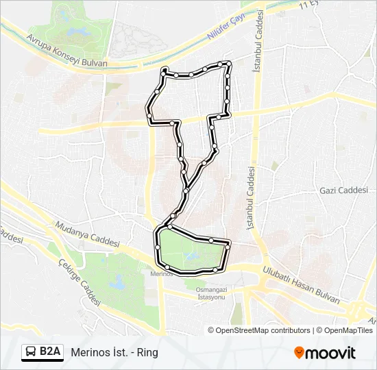 B2A Bus Line Map