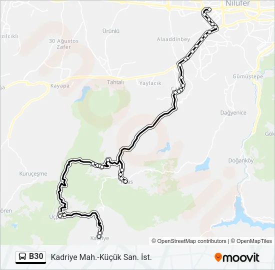 B30 Bus Line Map