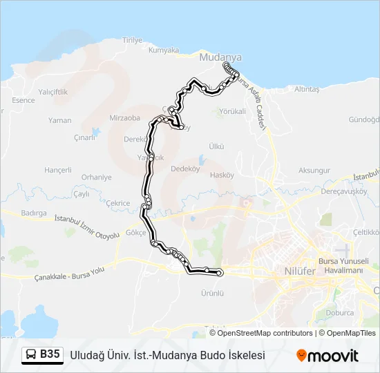 B35 Bus Line Map