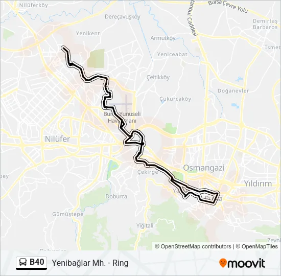B40 Bus Line Map