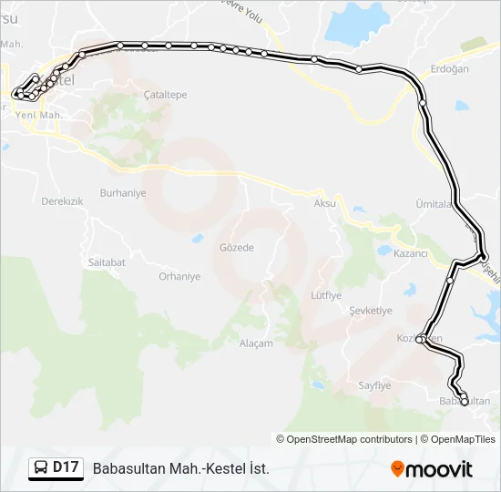 D17 Bus Line Map