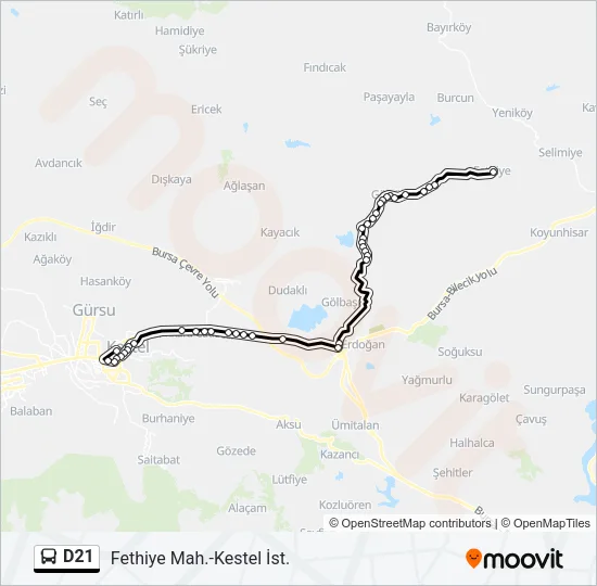 D21 Bus Line Map