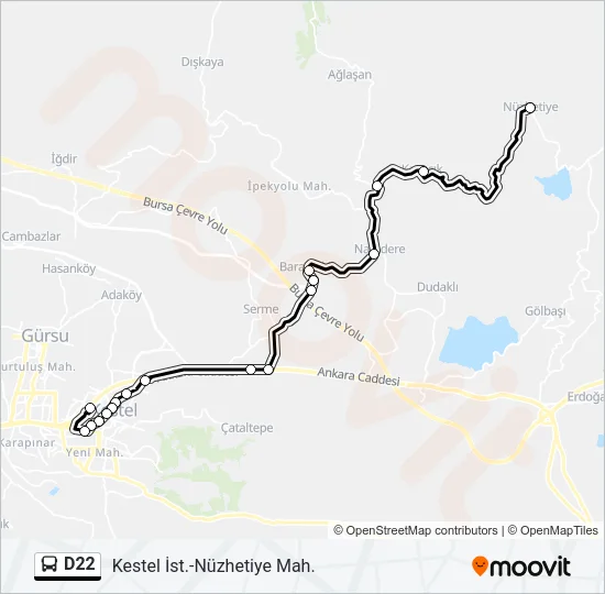 D22 Bus Line Map