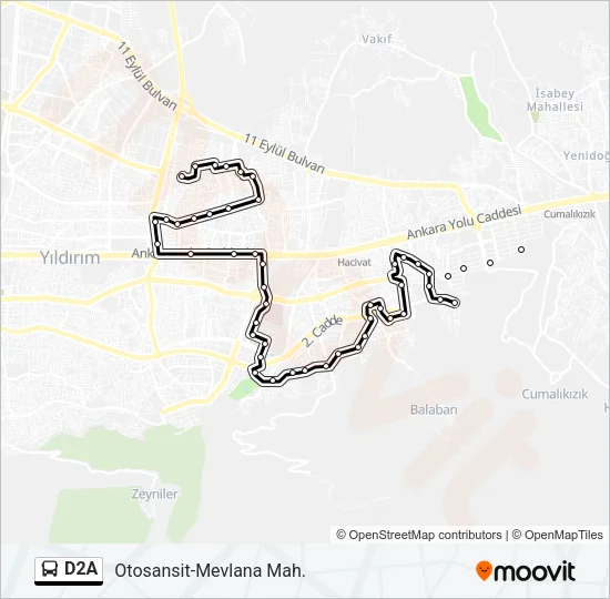 D2A Bus Line Map