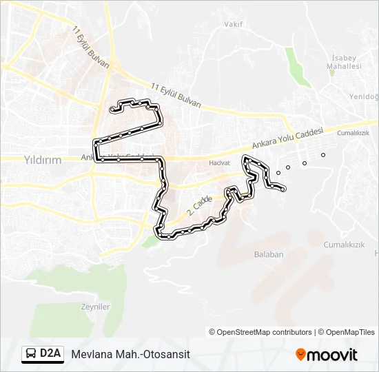 D2A Bus Line Map