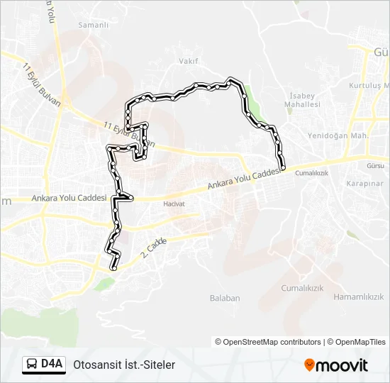 D4A Bus Line Map