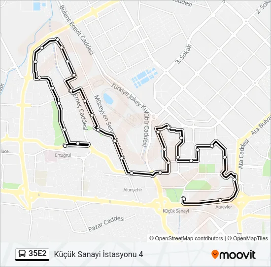 35E2 Bus Line Map