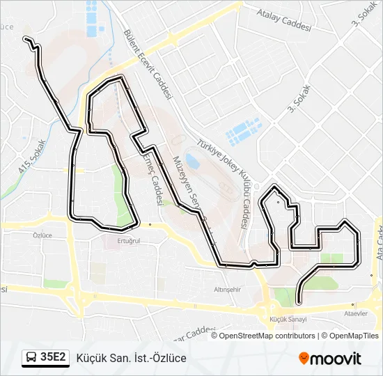 35E2 Bus Line Map