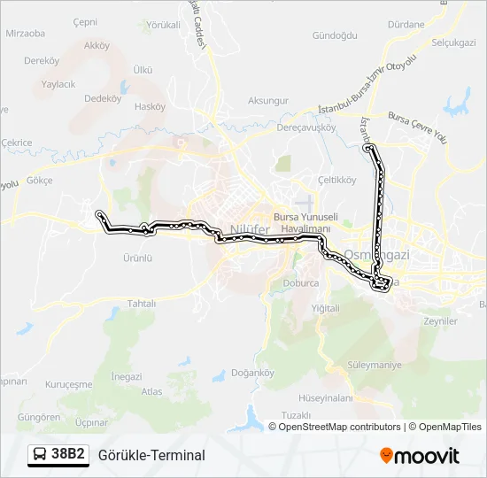 38B2 Bus Line Map