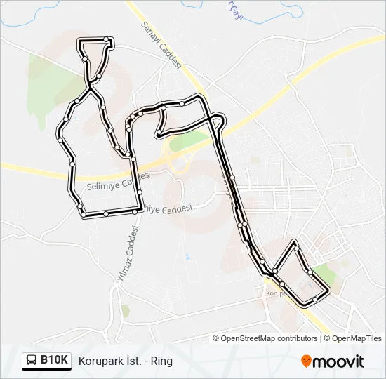 B10K Bus Line Map