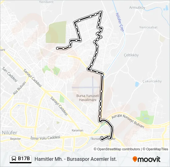 B17B Bus Line Map