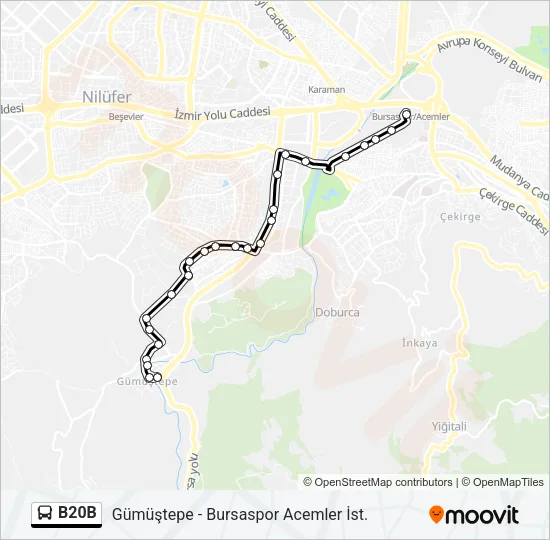 B20B Bus Line Map