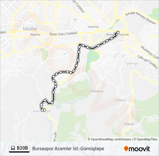 B20B Bus Line Map