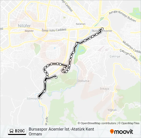 B20C Bus Line Map