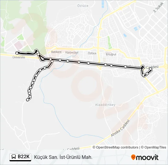 B22K Bus Line Map