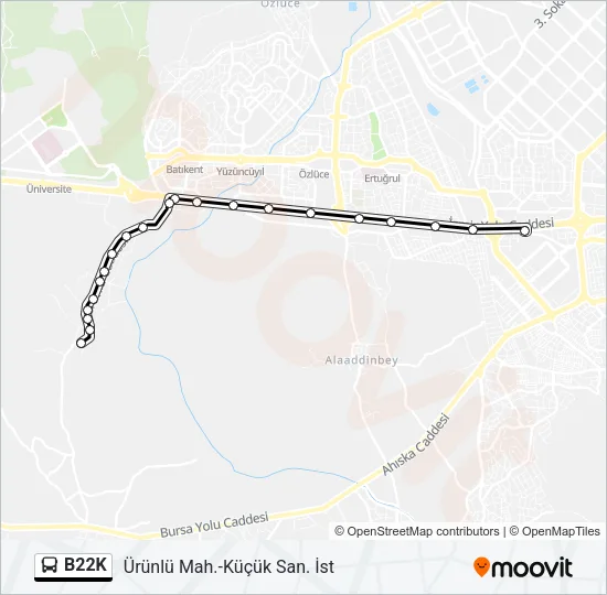 B22K Bus Line Map