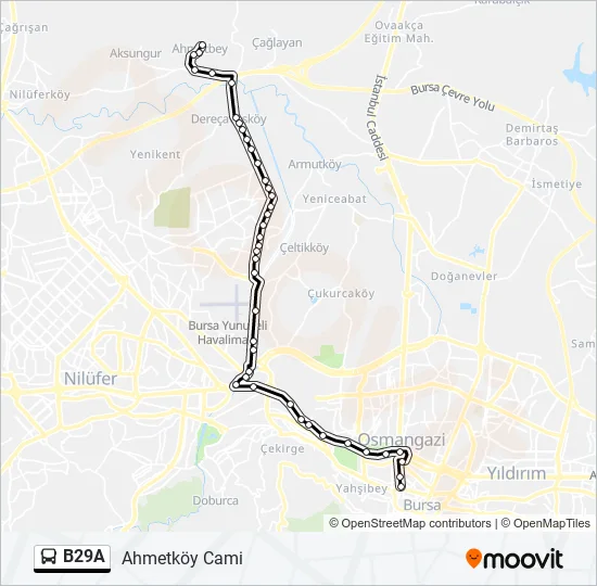 B29A Bus Line Map