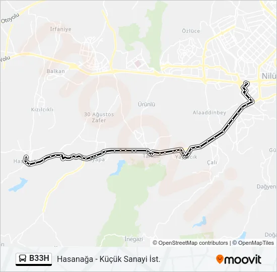B33H Bus Line Map