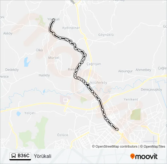 B36C Bus Line Map