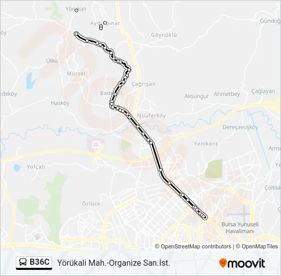 B36C Bus Line Map