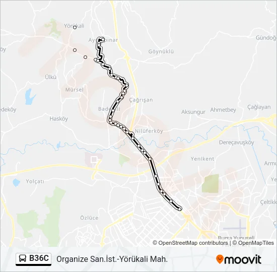 B36C Bus Line Map