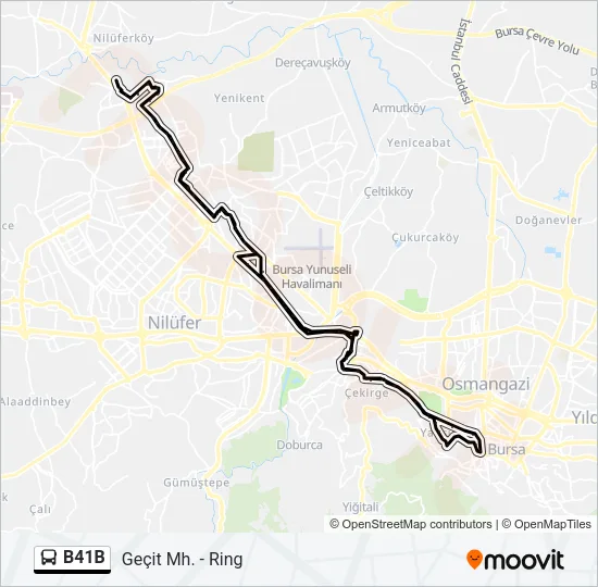 B41B Bus Line Map