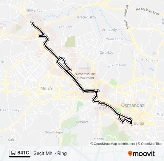 B41C Bus Line Map