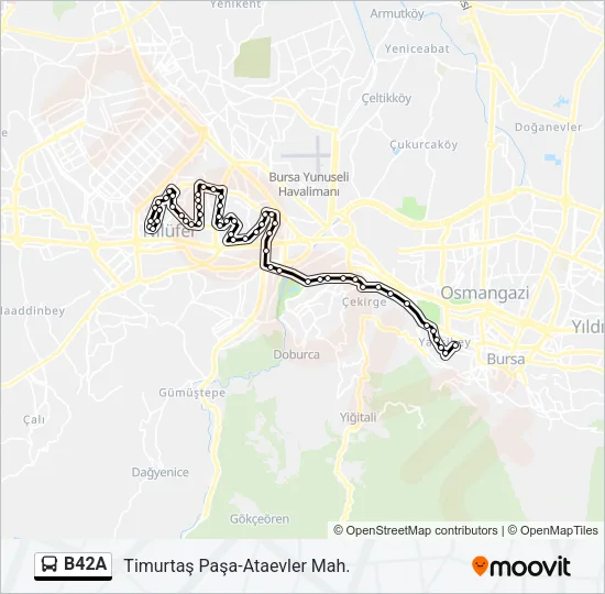 B42A Bus Line Map