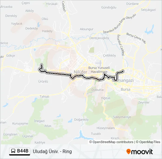 B44B Bus Line Map
