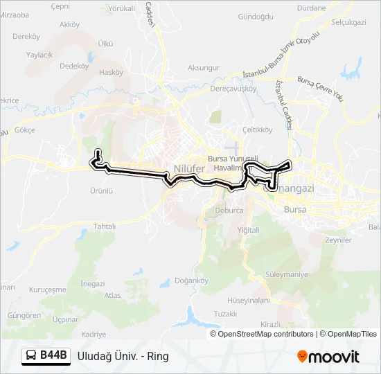 B44B Bus Line Map