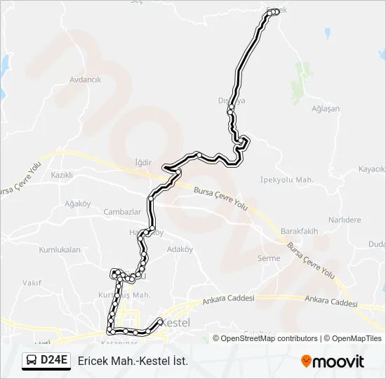 D24E Bus Line Map