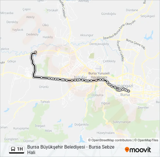 1H Bus Line Map