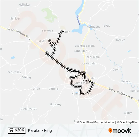 620K Bus Line Map
