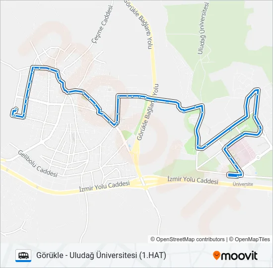 GÖRÜKLE MINIBÜSLERI (1.HAT) Cable Car Line Map