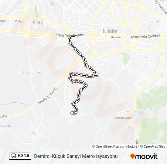 B31A Bus Line Map