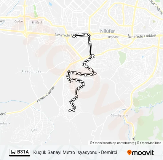 B31A Bus Line Map
