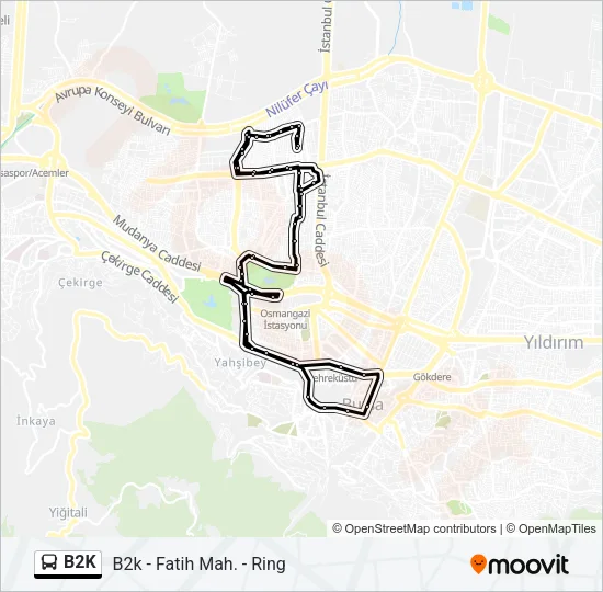 B2K Bus Line Map