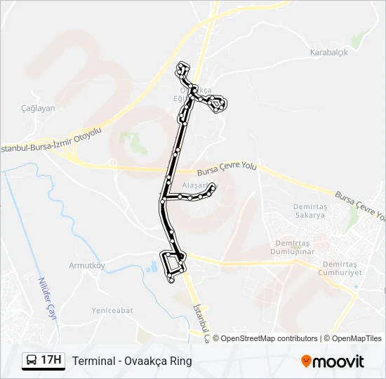 17H Bus Line Map