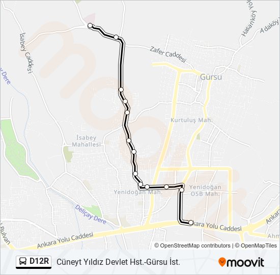 D12R bus Line Map