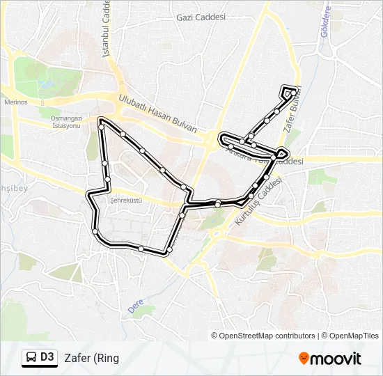 D3 Bus Line Map