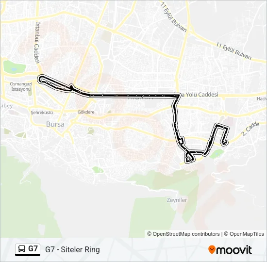 G7 Bus Line Map
